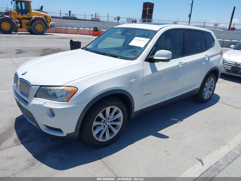 2014 BMW X3 VIN 5UXWX9C51E0D27615 IAAI salvage auction — RIGHT FRONT, Salvage (California), sold $1,450 on 2026-07-19 (photo 2)
