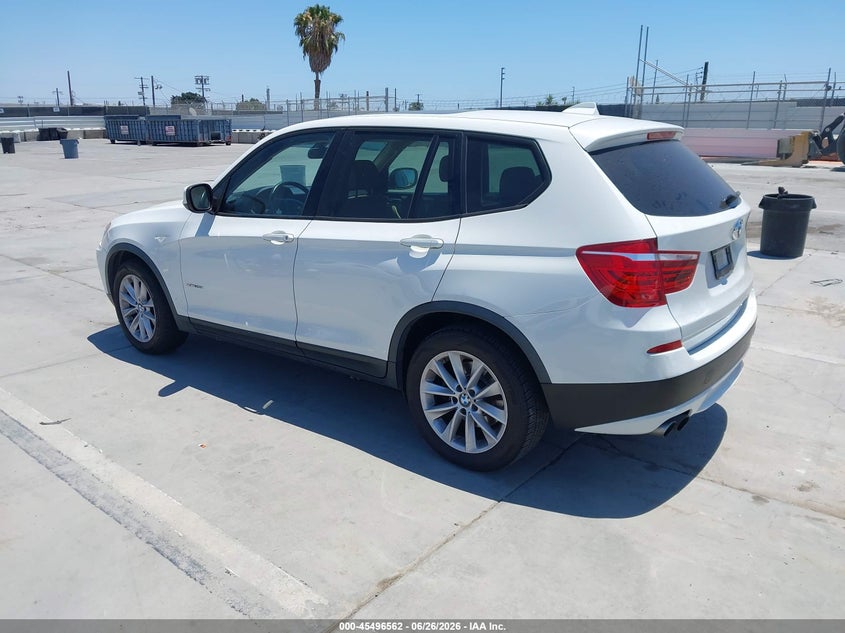 2014 BMW X3 VIN 5UXWX9C51E0D27615 IAAI salvage auction — RIGHT FRONT, Salvage (California), sold $1,450 on 2026-07-19 (photo 3)