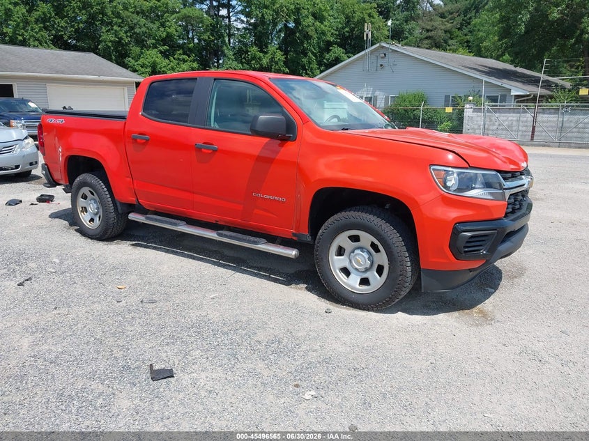 2021 Chevrolet Colorado VIN 1GCGTBEN0M1230238 — IAAI salvage auction photo