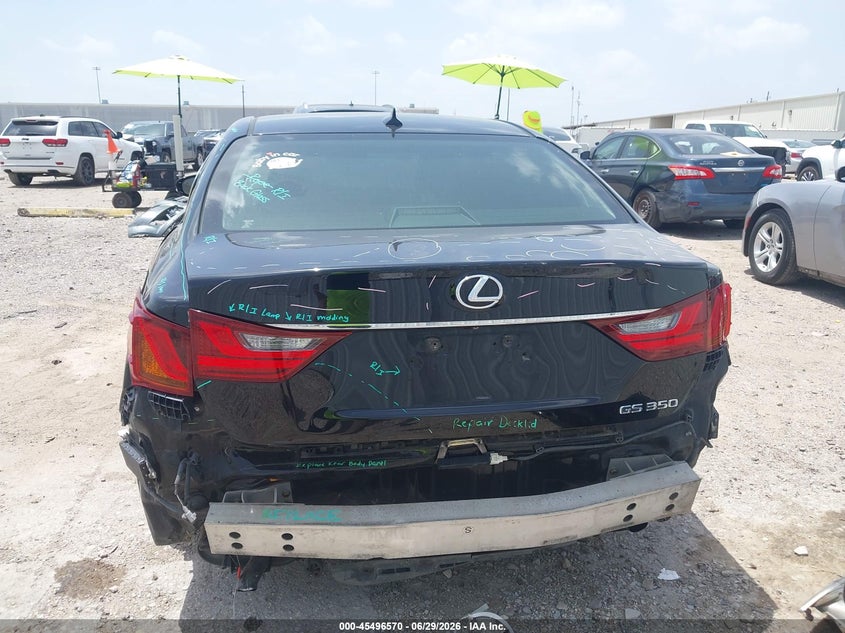 2013 Lexus Gs VIN JTHCE1BL2D5010418 IAAI salvage auction — REAR END, Salvage (Texas), sold $2,850 on 2026-07-16 (photo 6)