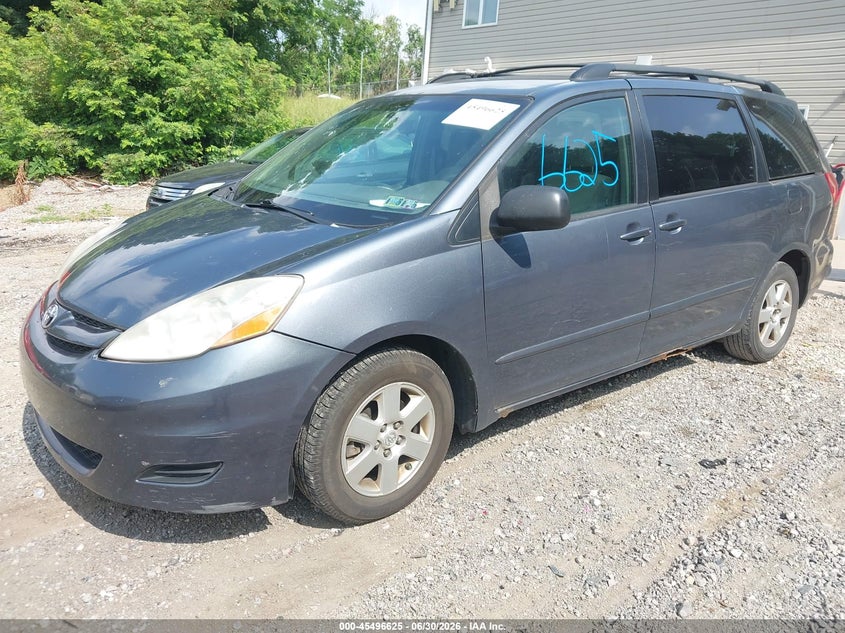 2009 Toyota Sienna VIN 5TDZK23C39S254427 IAAI salvage auction — NORMAL WEAR, Clear (Pennsylvania), sold $25 on 2026-07-07 (photo 2)