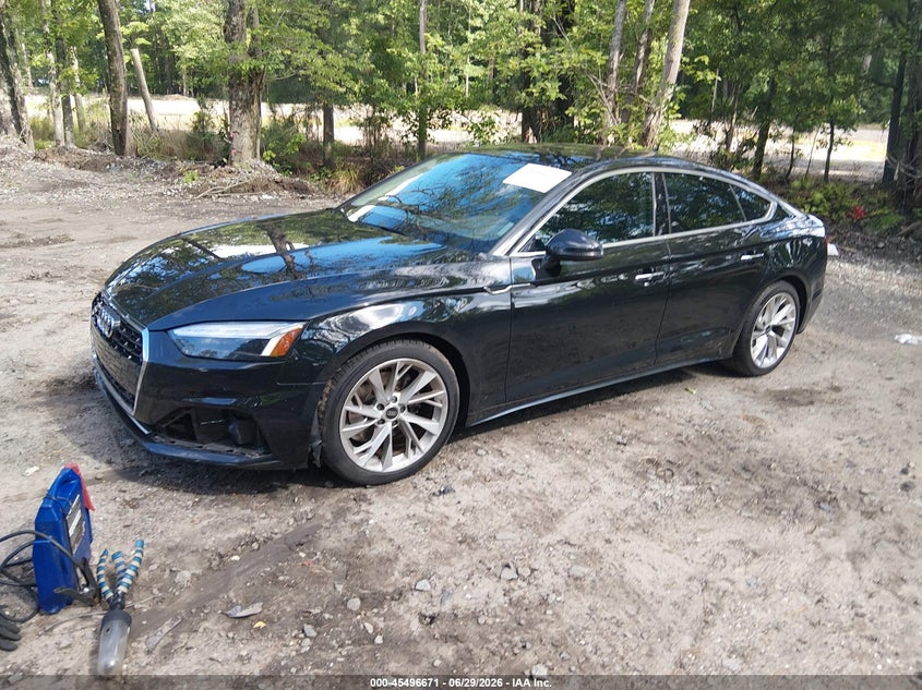 2022 Audi A5 VIN WAUCBCF53NA040261 IAAI salvage auction — STORM DAMAGE, Salvage Title, sold $12,100 on 2026-08-18 (photo 2)