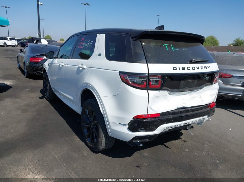 2023 Land rover Discovery sport VIN SALCL2FX4PH338462 IAAI salvage auction — REAR END, Salvage Certificate (California), sold $7,500 on 2026-07-17 (photo 3)