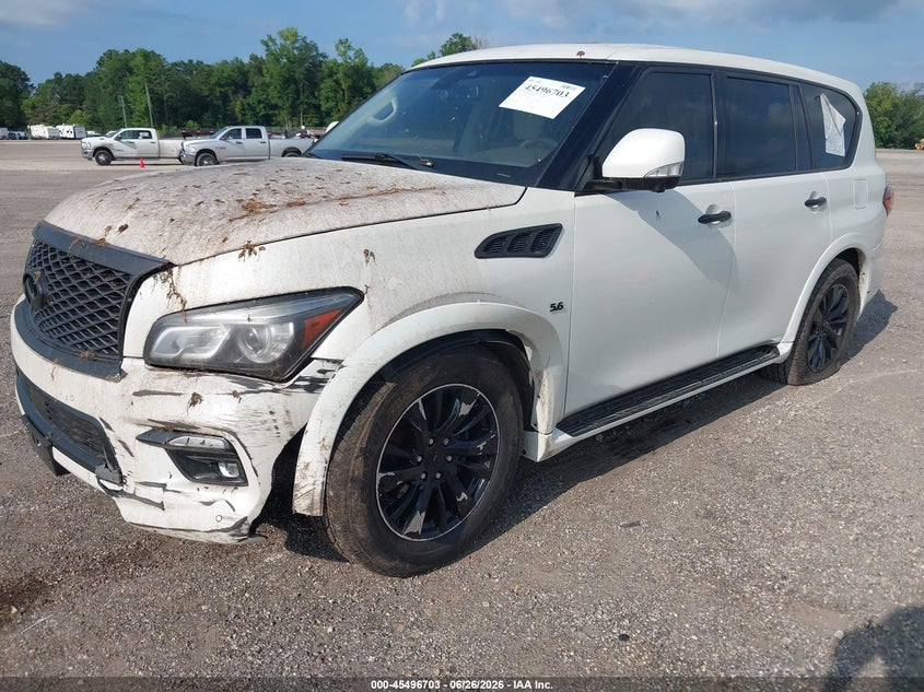 2017 Infiniti Qx80 VIN JN8AZ2NFXH9645141 IAAI salvage auction — NORMAL WEAR, Original (Texas), sold $1,950 on 2026-07-29 (photo 2)