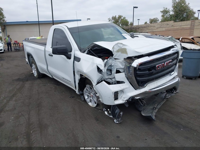 2021 Gmc SIERRA VIN 3GTN8AEF1MG378377 IAAI salvage auction — FRONT & REAR, Wait Title, sold $4,150 on 2026-09-11 (photo 1)