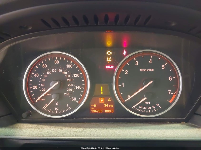 2009 BMW 5 series VIN WBANW13579C160449 IAAI salvage auction — NORMAL WEAR, Rebuilt/Restored (Utah), sold $100 on 2026-07-29 (photo 7)