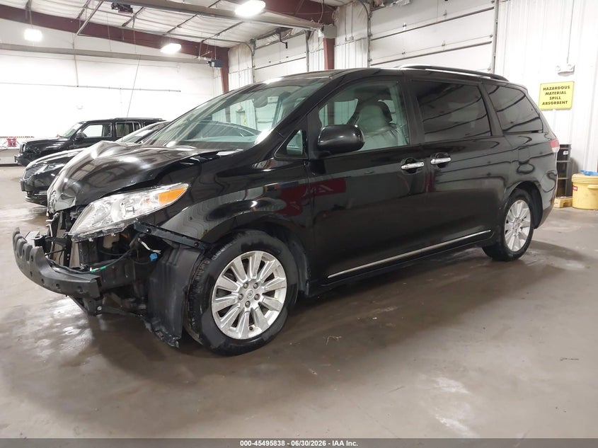 2012 Toyota Sienna VIN 5TDJK3DCXCS042245 IAAI salvage auction — FRONT END, Salvage (Iowa), sold $1,700 on 2026-07-28 (photo 2)