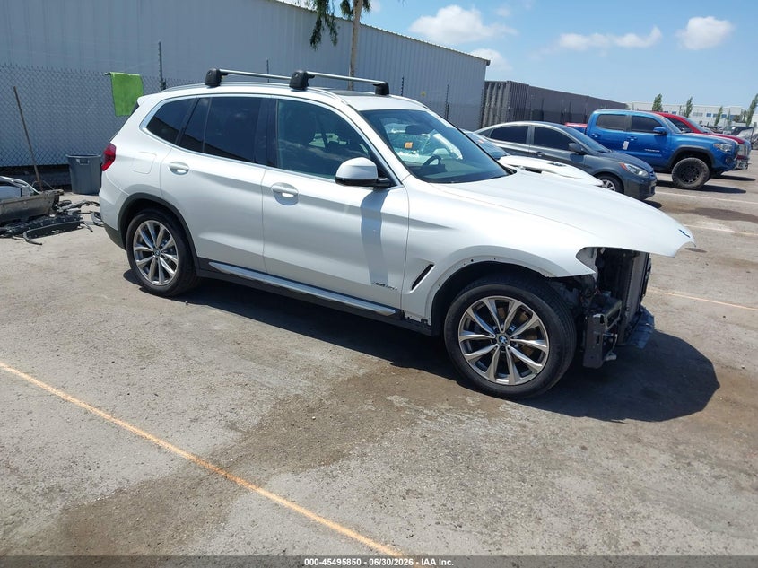 2018 BMW X3 VIN 5UXTR9C50JLD63155 IAAI salvage auction — FRONT END, Salvage (California), sold $10,100 on 2026-07-10 (photo 1)