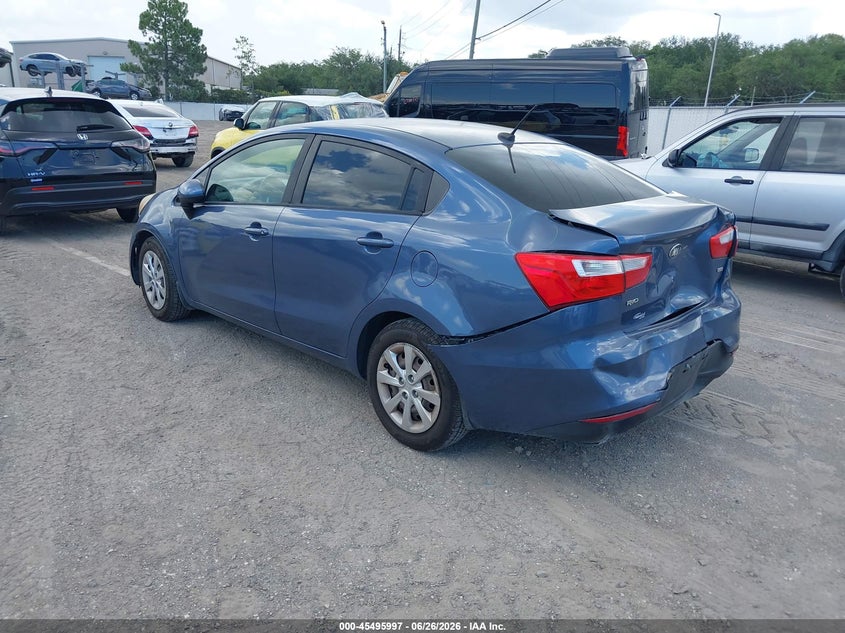 2016 Kia Rio VIN KNADM4A34G6699370 IAAI salvage auction — REAR END, Rebuildable (Florida), sold $475 on 2026-07-28 (photo 3)