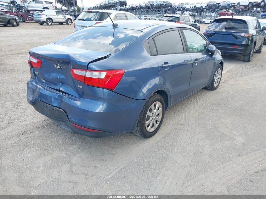 2016 Kia Rio VIN KNADM4A34G6699370 IAAI salvage auction — REAR END, Rebuildable (Florida), sold $475 on 2026-07-28 (photo 4)
