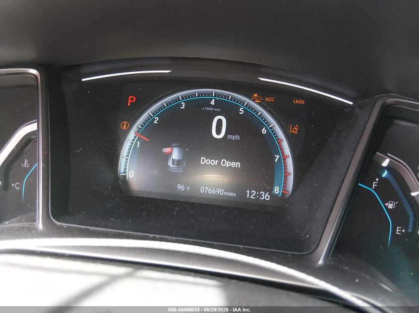 2021 Honda Civic VIN SHHFK7H63MU222995 IAAI salvage auction — FRONT END, Salvage (Texas), sold $25 on 2026-07-29 (photo 7)