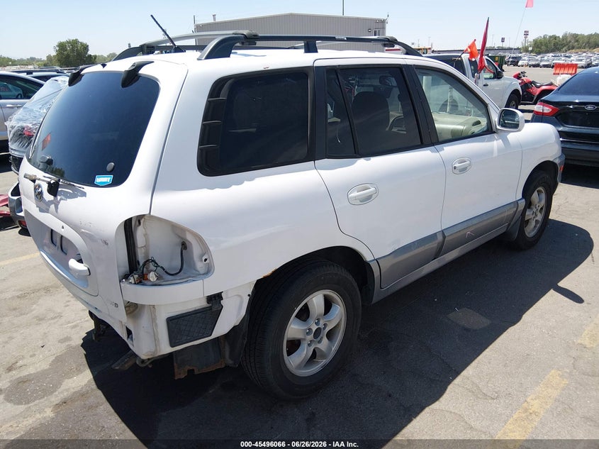 2006 Hyundai Santa fe VIN KM8SC73D16U111239 IAAI salvage auction — REAR END, Salvage (Utah), sold $275 on 2026-07-16 (photo 4)