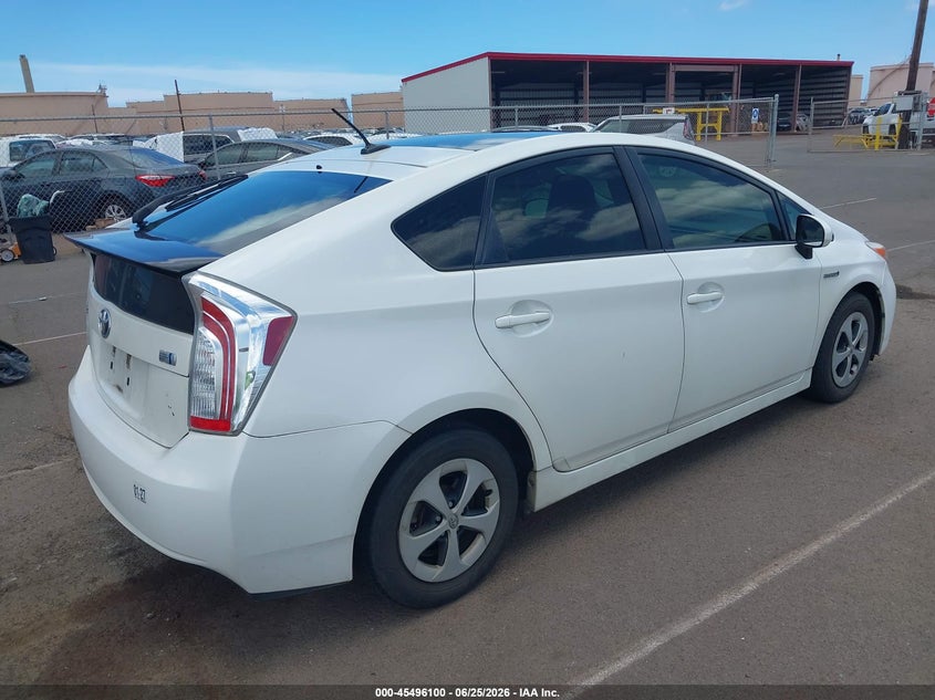 2013 Toyota Prius VIN JTDKN3DU6D5696607 IAAI salvage auction — NORMAL WEAR, Clear (Hawaii), sold $1,325 on 2026-07-21 (photo 4)