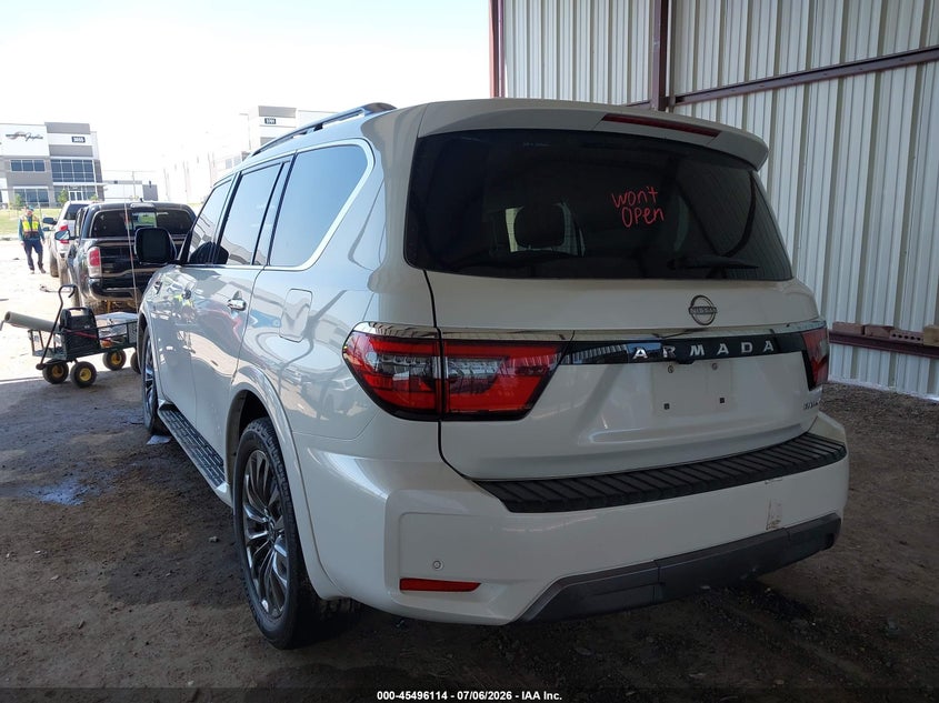 2021 Nissan Armada VIN JN8AY2DB1M9794467 IAAI salvage auction — FRONT END, Wait Title, sold $16,750 on 2026-09-01 (photo 3)