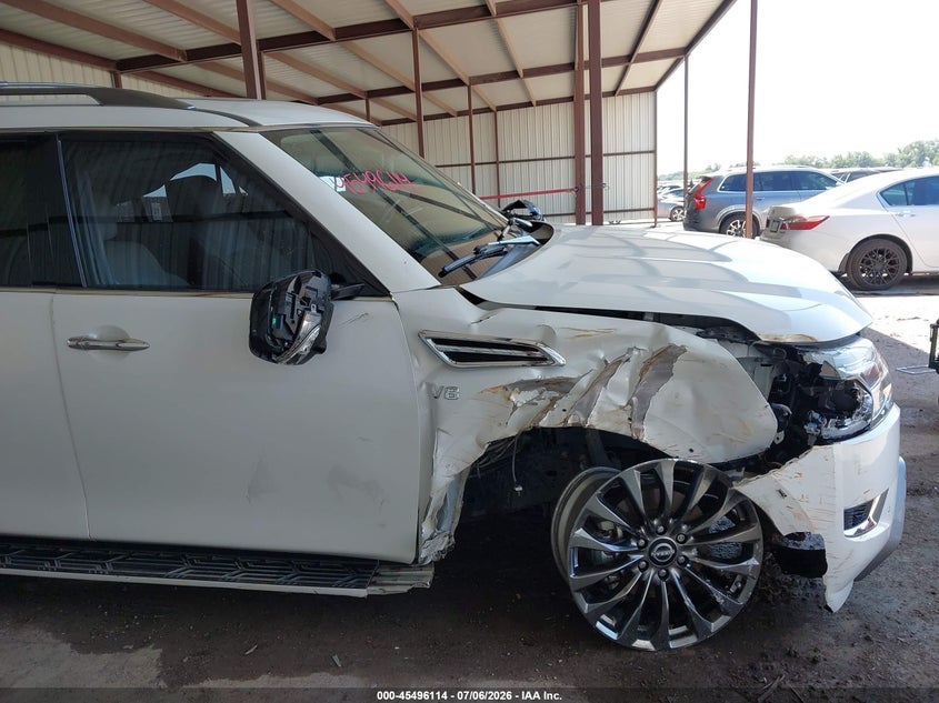 2021 Nissan Armada VIN JN8AY2DB1M9794467 IAAI salvage auction — FRONT END, Wait Title, sold $16,750 on 2026-09-01 (photo 6)