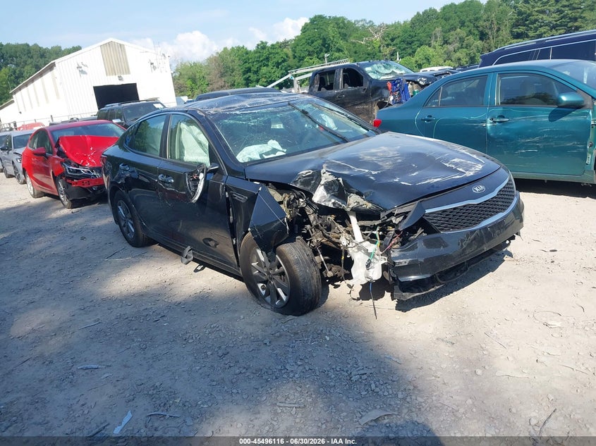 2016 Kia Optima VIN 5XXGT4L14GG040477 IAAI salvage auction — ROLLOVER, Salvage Title, sold $125 on 2026-07-28 (photo 1)