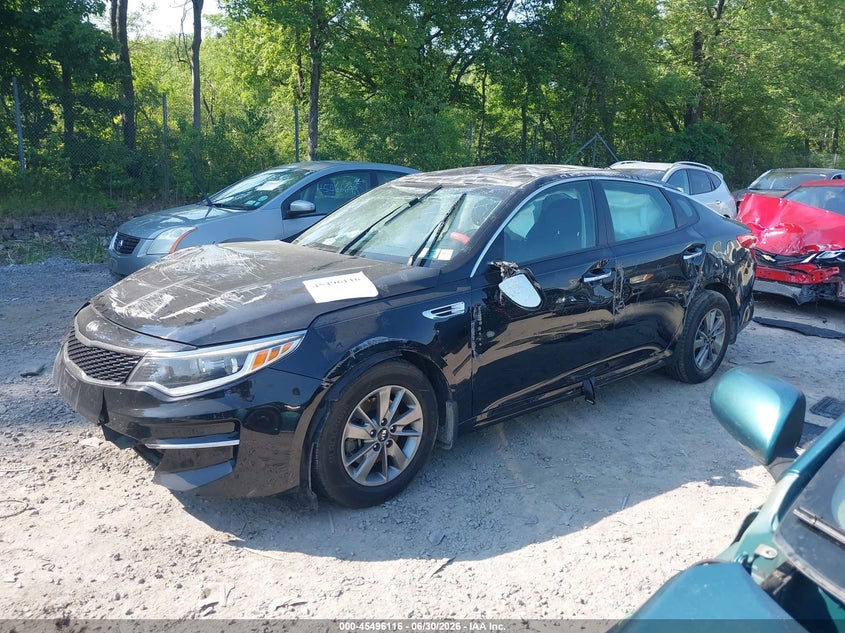 2016 Kia Optima VIN 5XXGT4L14GG040477 IAAI salvage auction — ROLLOVER, Salvage Title, sold $125 on 2026-07-28 (photo 2)