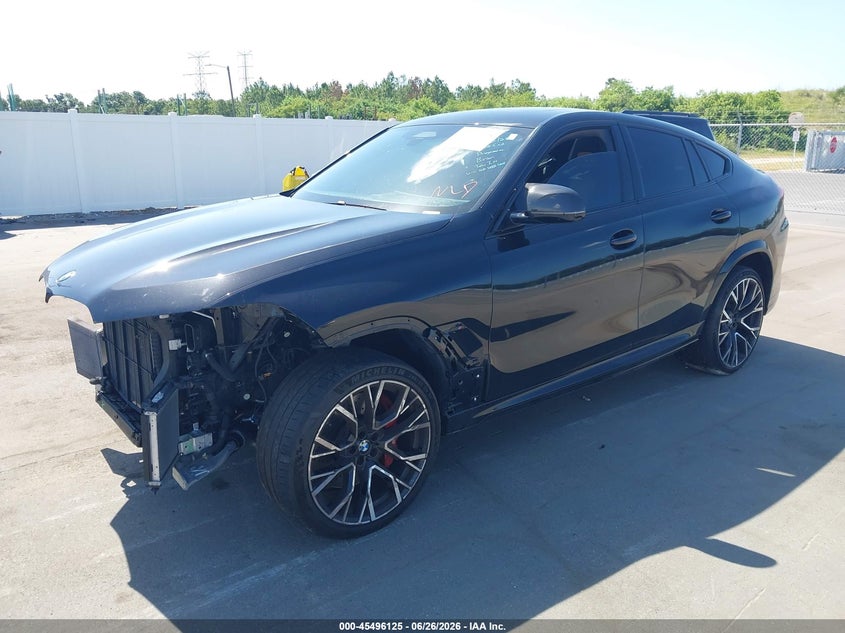 2024 BMW X6 m VIN 5YM23ET04R9U40182 IAAI salvage auction — FRONT END, Rebuildable (Florida), sold $53,950 on 2026-08-10 (photo 2)