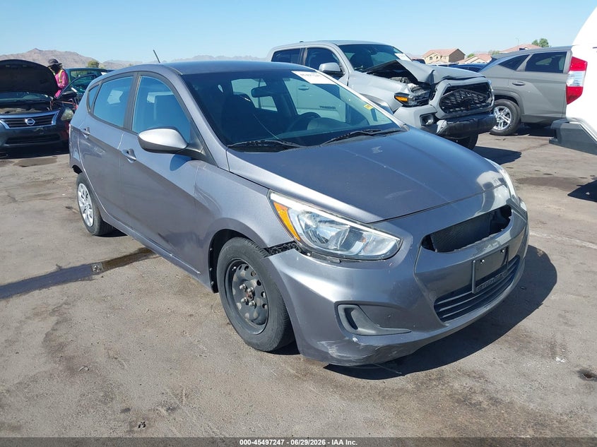 2017 Hyundai Accent VIN KMHCT5AEXHU326089 IAAI salvage auction — REAR END, Salvage (Arizona), sold $1,100 on 2026-07-10 (photo 1)