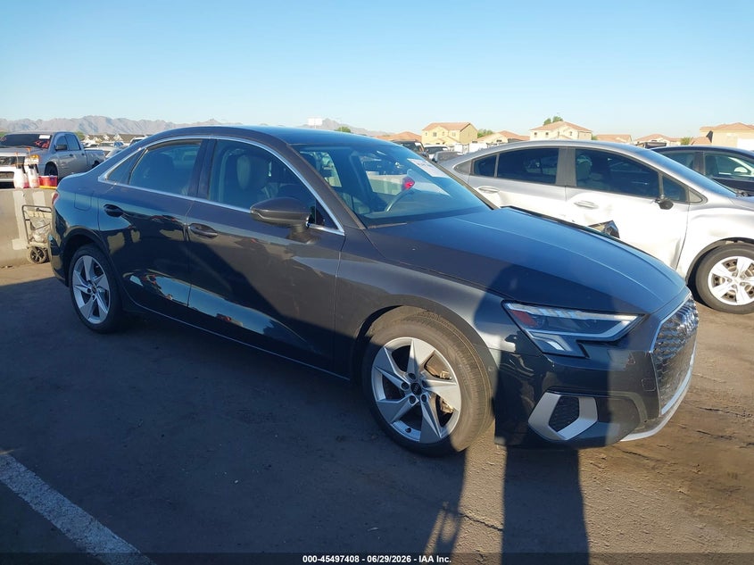 2023 Audi A3 VIN WAUAUDGYXPA064527 IAAI salvage auction — LEFT FRONT, Salvage (Arizona), sold $25 on 2026-07-21 (photo 1)