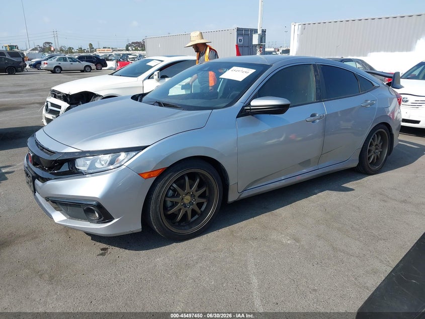 2020 Honda Civic VIN 19XFC2F89LE214779 IAAI salvage auction — LEFT FRONT, Salvage (California), sold $7,500 on 2026-07-09 (photo 2)