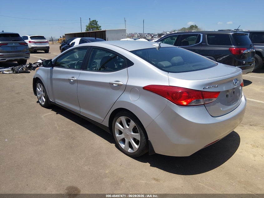 2013 Hyundai Elantra VIN KMHDH4AEXDU511821 IAAI salvage auction — FRONT END, Salvage Title, sold $850 on 2026-07-30 (photo 3)