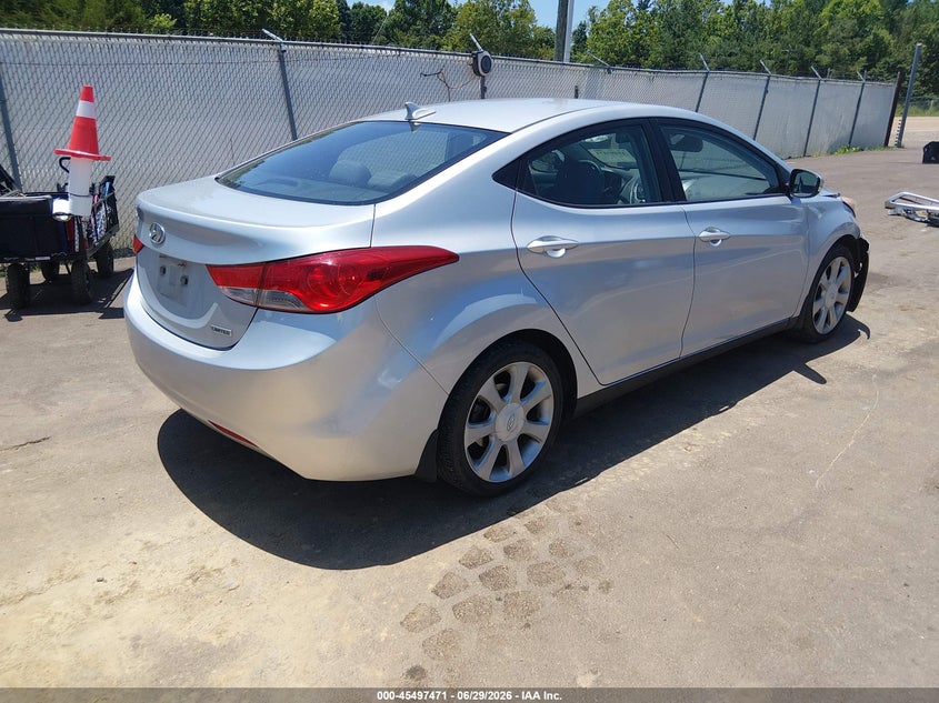 2013 Hyundai Elantra VIN KMHDH4AEXDU511821 IAAI salvage auction — FRONT END, Salvage Title, sold $850 on 2026-07-30 (photo 4)