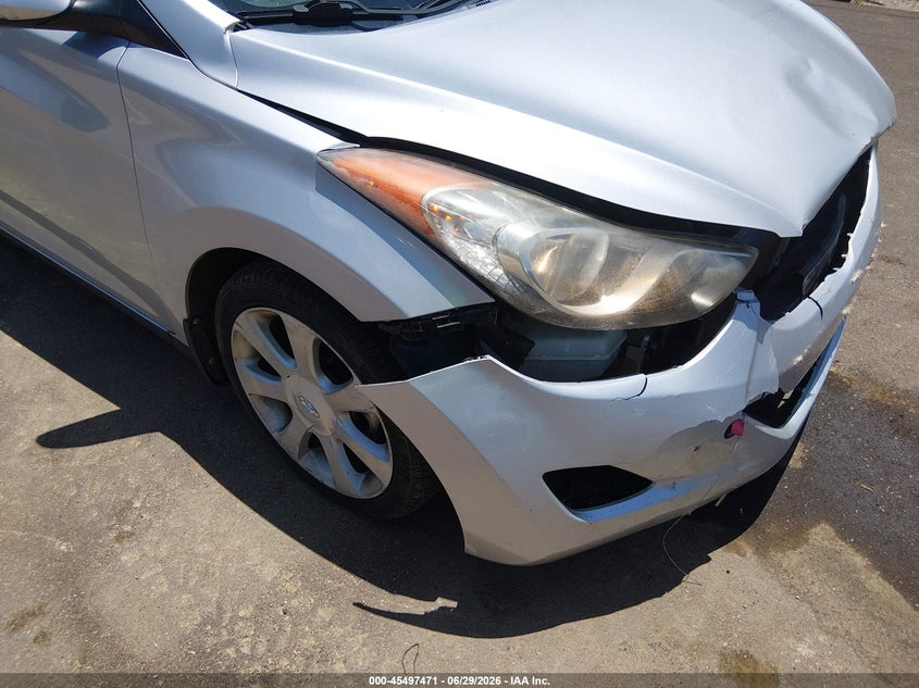 2013 Hyundai Elantra VIN KMHDH4AEXDU511821 IAAI salvage auction — FRONT END, Salvage Title, sold $850 on 2026-07-30 (photo 6)