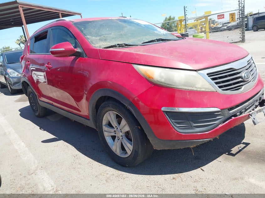 2011 Kia Sportage VIN KNDPB3A21B7056694 IAAI salvage auction — NORMAL WEAR, Clear - Dealer Only (California), sold $625 on 2026-07-21 (photo 1)
