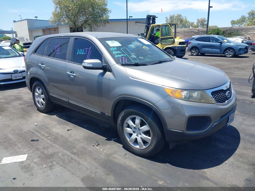 2011 Kia Sorento VIN 5XYKT3A1XBG012744 IAAI salvage auction — LEFT SIDE, Salvage Certificate (California), sold $2,100 on 2026-07-10 (photo 1)