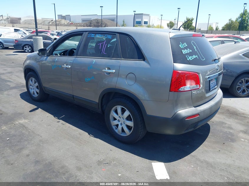 2011 Kia Sorento VIN 5XYKT3A1XBG012744 IAAI salvage auction — LEFT SIDE, Salvage Certificate (California), sold $2,100 on 2026-07-10 (photo 3)