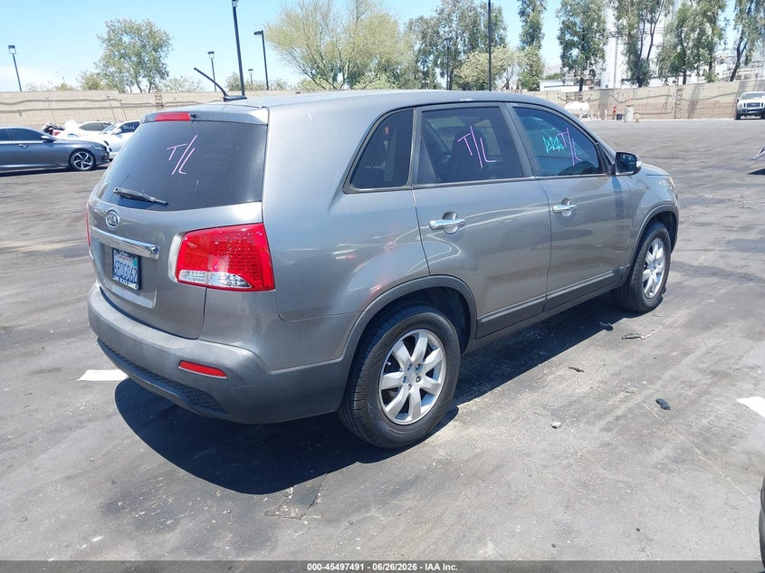 2011 Kia Sorento VIN 5XYKT3A1XBG012744 IAAI salvage auction — LEFT SIDE, Salvage Certificate (California), sold $2,100 on 2026-07-10 (photo 4)