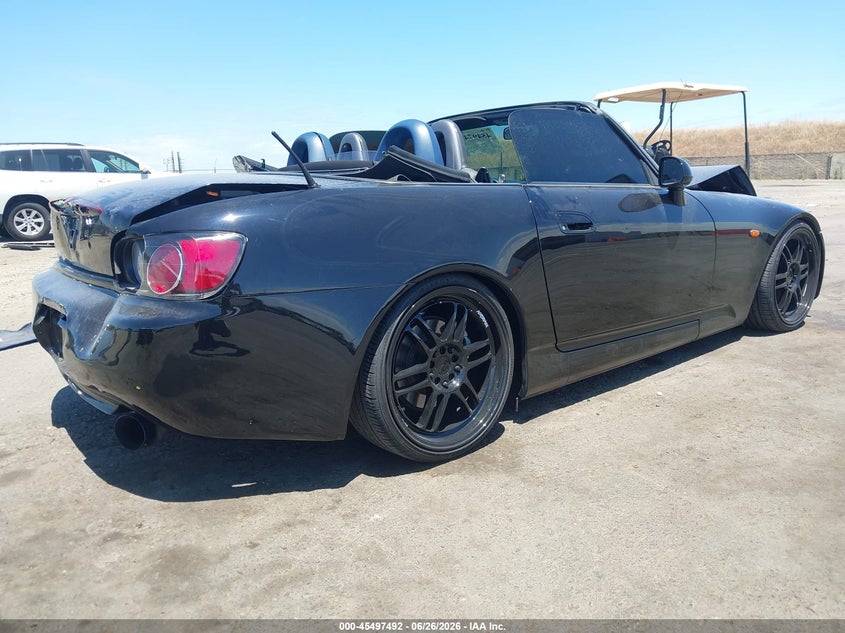 2003 Honda S2000 VIN JHMAP11473T007052 IAAI salvage auction — REAR END, Salvage (California), sold $7,800 on 2026-07-31 (photo 4)