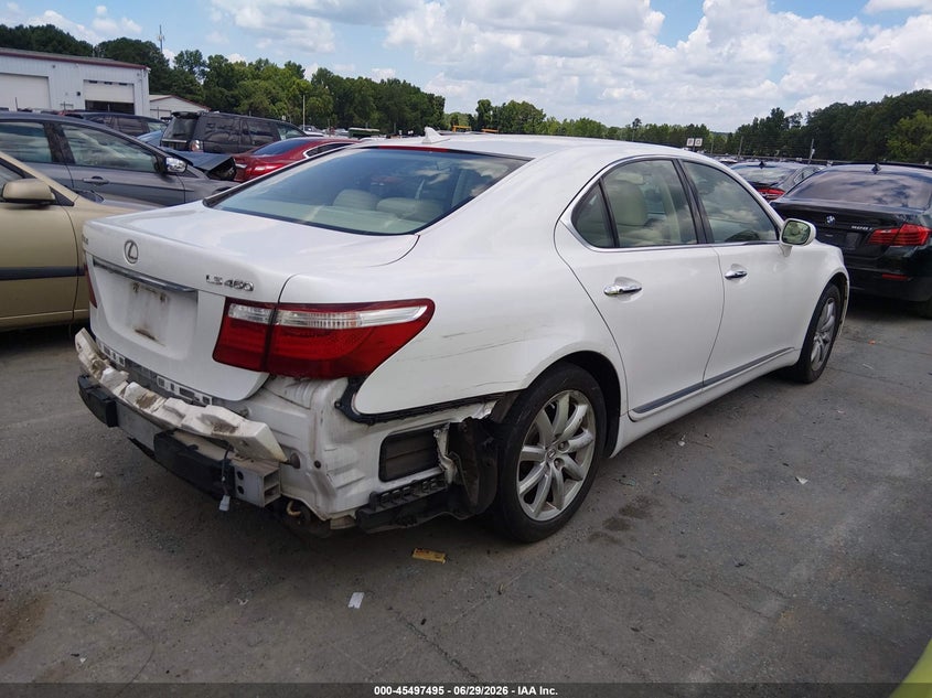 2007 Lexus Ls 460 VIN JTHBL46F175002841 IAAI salvage auction — REAR END, Salvage (North Carolina), sold $1,200 on 2026-07-09 (photo 4)
