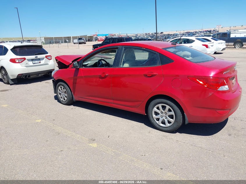 2013 Hyundai Accent VIN KMHCT4AE9DU429413 IAAI salvage auction — FRONT END, Salvage Title, sold $675 on 2026-08-22 (photo 3)