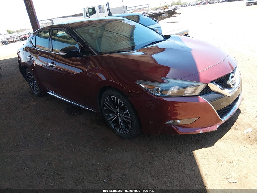 2017 Nissan Maxima VIN 1N4AA6AP4HC394571 IAAI salvage auction — FRONT & REAR, Salvage Title, sold $2,350 on 2026-09-06 (photo 1)