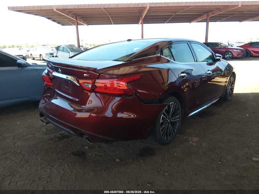 2017 Nissan Maxima VIN 1N4AA6AP4HC394571 IAAI salvage auction — FRONT & REAR, Salvage Title, sold $2,350 on 2026-09-06 (photo 4)