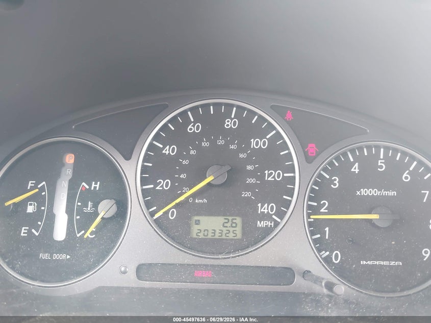 2002 Subaru Impreza VIN JF1GD29602H519971 IAAI salvage auction — SIDE, Bill Of Sale (Washington), sold $25 on 2026-07-28 (photo 7)