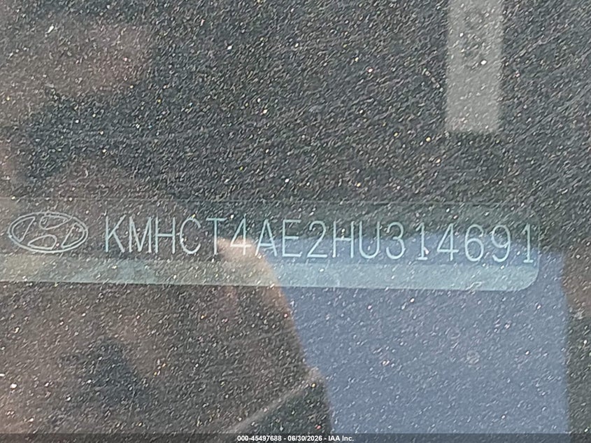 2017 Hyundai Accent VIN KMHCT4AE2HU314691 IAAI salvage auction — SIDE, Salvage (Nevada), sold $625 on 2026-07-17 (photo 9)