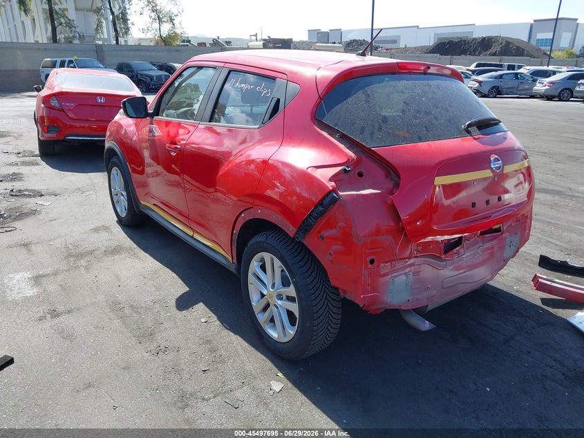2016 Nissan Juke VIN JN8AF5MV0GT655200 IAAI salvage auction — REAR END, Salvage Certificate (California), sold $1,600 on 2026-07-10 (photo 3)