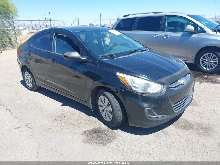2015 Hyundai Accent VIN KMHCT4AE3FU874006 IAAI salvage auction — REAR END, Salvage (Arizona), sold $825 on 2026-07-23 (photo 1)