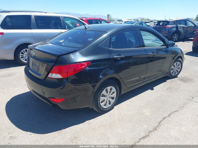 2015 Hyundai Accent VIN KMHCT4AE3FU874006 IAAI salvage auction — REAR END, Salvage (Arizona), sold $825 on 2026-07-23 (photo 4)