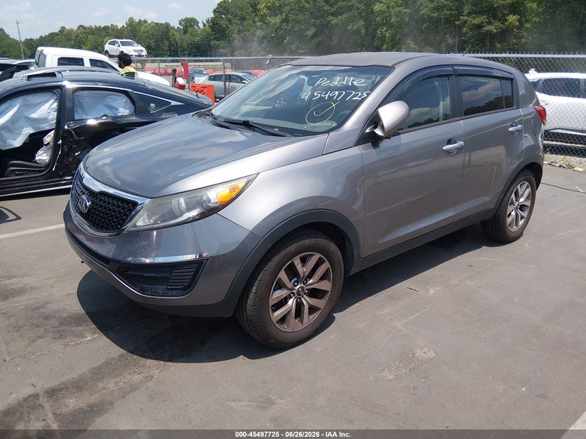 2015 Kia Sportage VIN KNDPB3AC6F7737948 IAAI salvage auction — NORMAL WEAR, Clear (North Carolina), sold $1,550 on 2026-07-29 (photo 2)