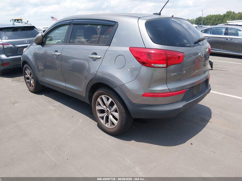 2015 Kia Sportage VIN KNDPB3AC6F7737948 IAAI salvage auction — NORMAL WEAR, Clear (North Carolina), sold $1,550 on 2026-07-29 (photo 3)