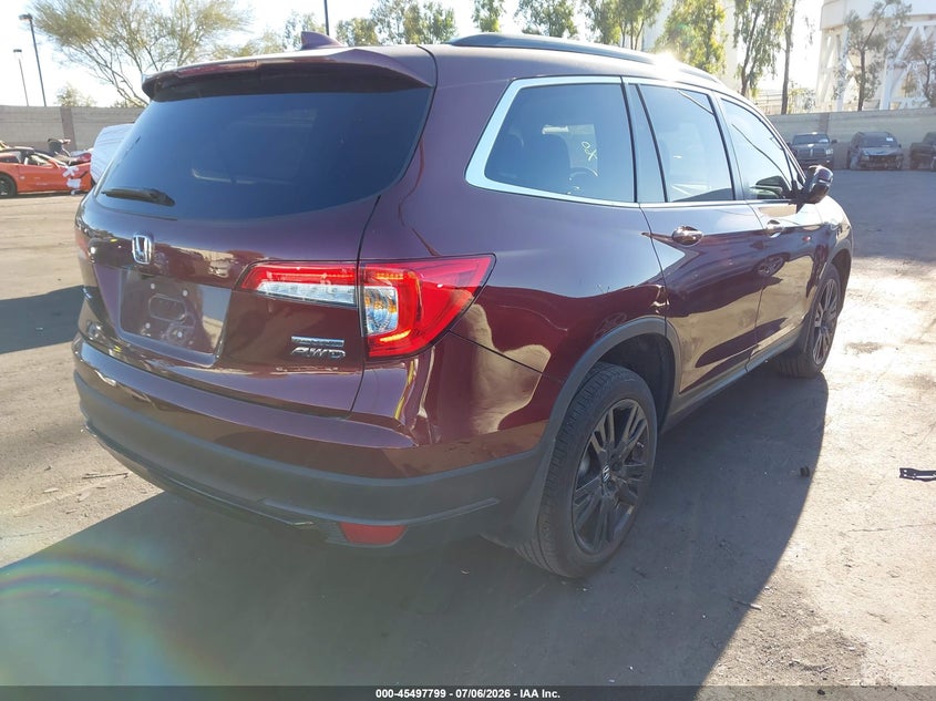 2022 Honda Pilot VIN 5FNYF6H28NB088041 IAAI salvage auction — LEFT FRONT, Salvage Certificate (California), sold $8,200 on 2026-07-24 (photo 4)