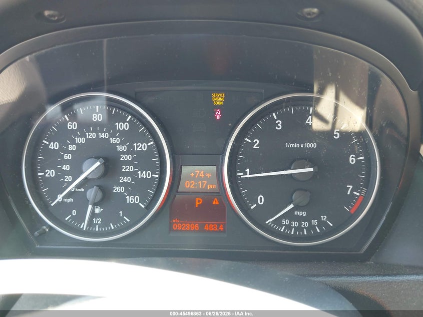 2013 BMW X1 VIN WBAVM1C56DVW45281 IAAI salvage auction — FRONT END, Salvage (California), sold $1,250 on 2026-07-30 (photo 7)
