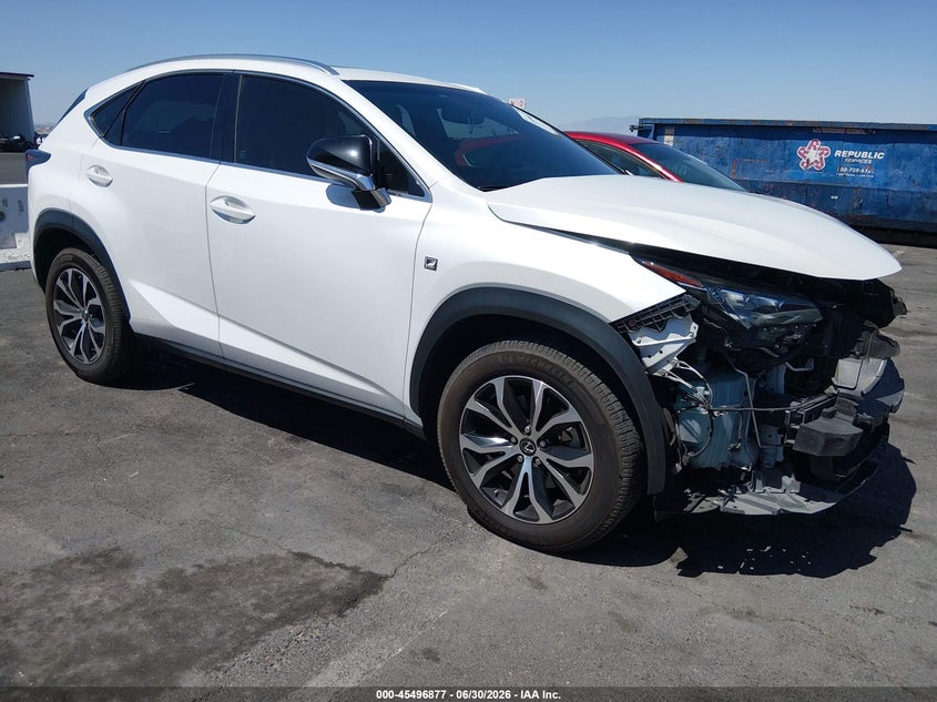 2015 Lexus Nx VIN JTJBARBZ8F2034042 IAAI salvage auction — FRAME DAMAGE, Salvage (Nevada), sold $12,100 on 2026-09-11 (photo 1)