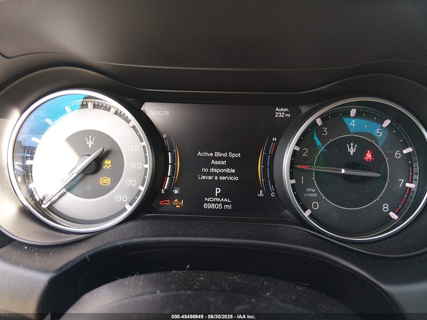 2022 Maserati Ghibli VIN ZAM57YSM6N1385660 IAAI salvage auction — FRONT END, Salvage Title, sold $9,000 on 2026-08-30 (photo 7)
