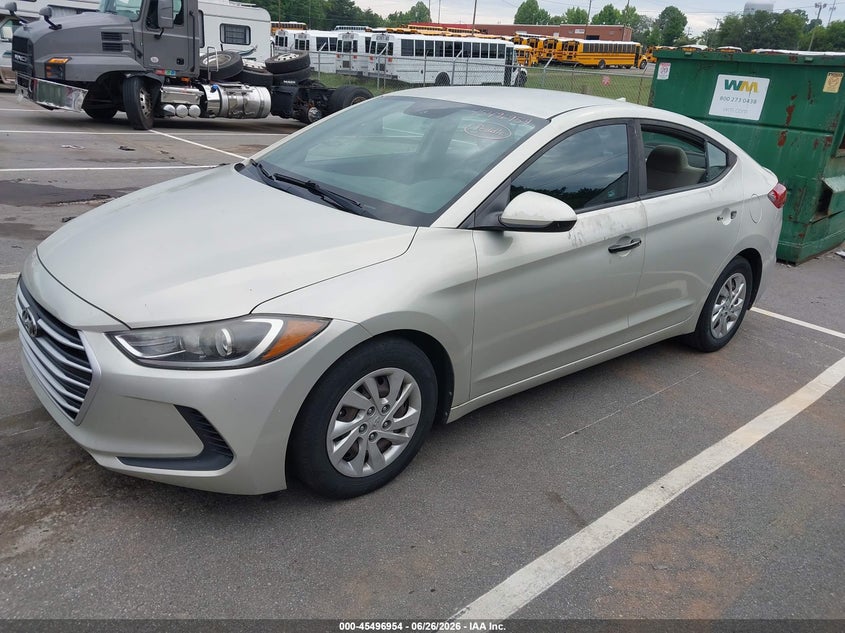 2017 Hyundai Elantra VIN KMHD74LF5HU082098 IAAI salvage auction — NORMAL WEAR, Clear (North Carolina), sold $925 on 2026-07-23 (photo 2)