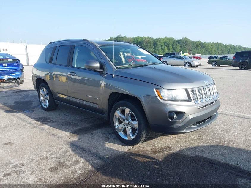 2014 Jeep Compass VIN 1C4NJDEB8ED632829 IAAI salvage auction — REAR END, Clear (Indiana), sold $1,050 on 2026-07-25 (photo 1)